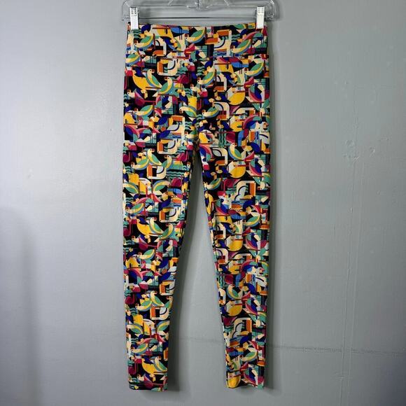 LuLaRoe Geometric Toucan Tropical Parrot Flamingo Leggings Women's OS One Size - Picture 2 of 12